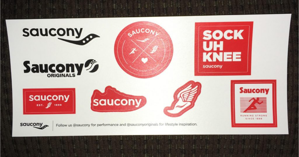 free saucony stickers