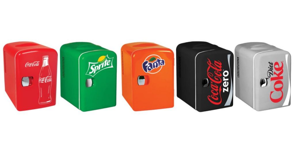 coke branded minifridge