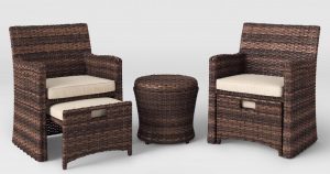 wicker patio set