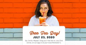 free mcalisters tea