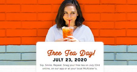 free mcalisters tea