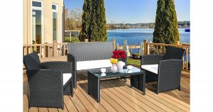 costway piece rattan patio set