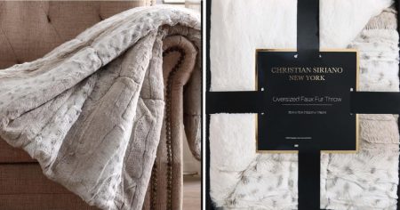 macys faux fur throw