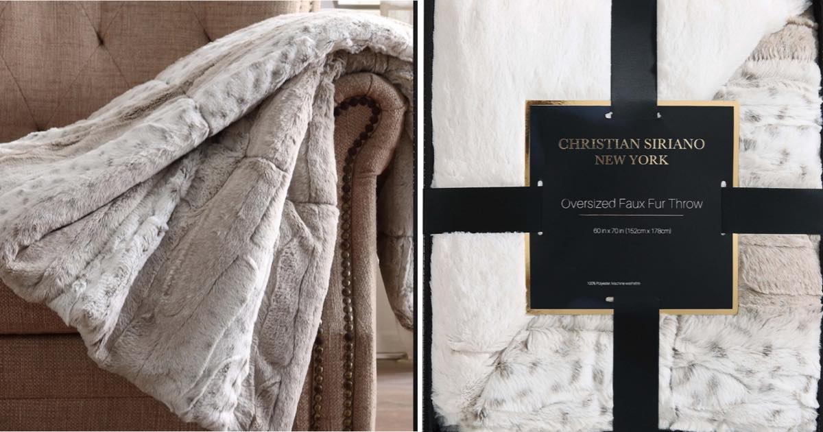 macys faux fur throw