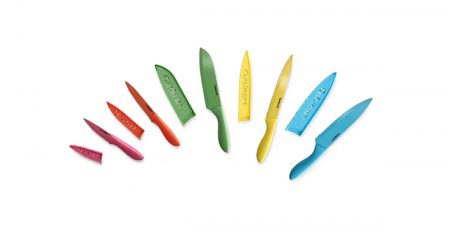 Pc Ceramic Coated Cutlery Set with Blade Guards