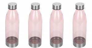 Mainstays Ounce Water Bottle with Stainless Steel Lid and Base – Pearl Blush
