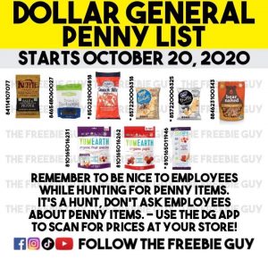 dollar general penny list october