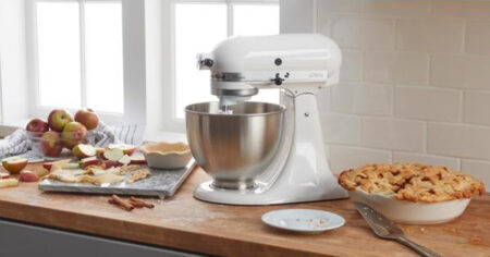 classic series qt speed white stand mixer with tilt head