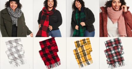 old navy flannel scarf sale