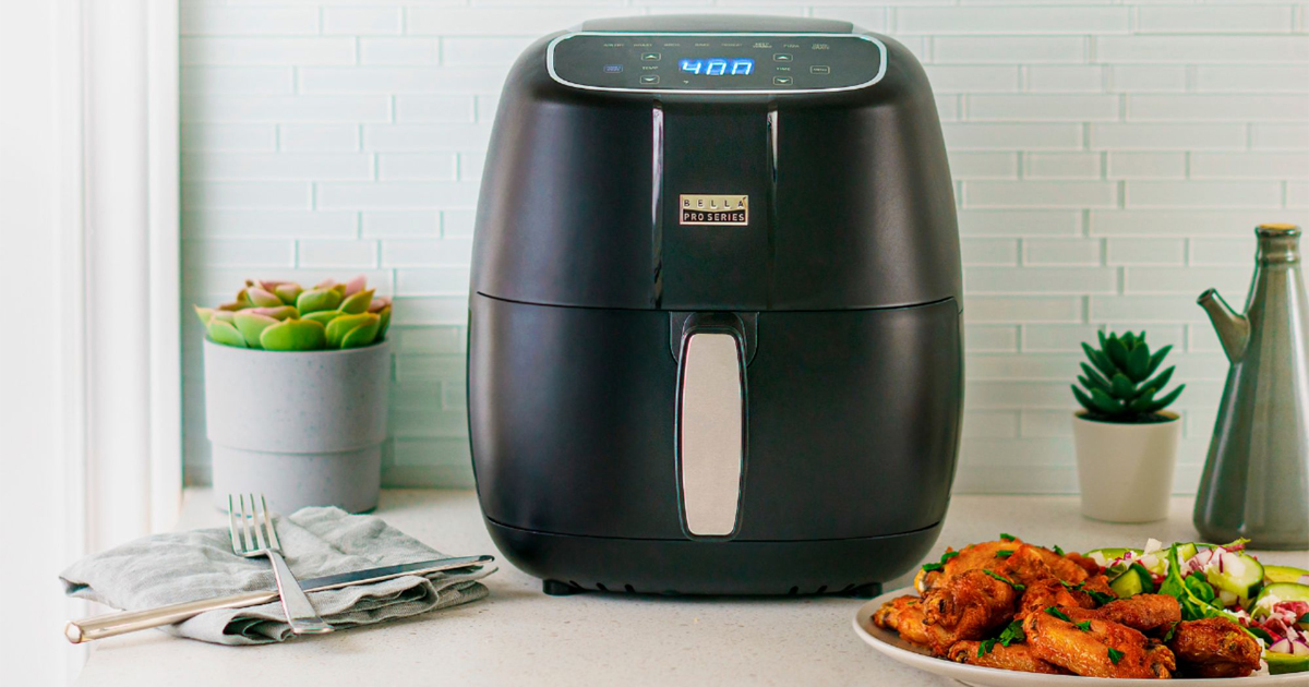 Bella Pro Series qt Touchscreen Air Fryer Black Matte