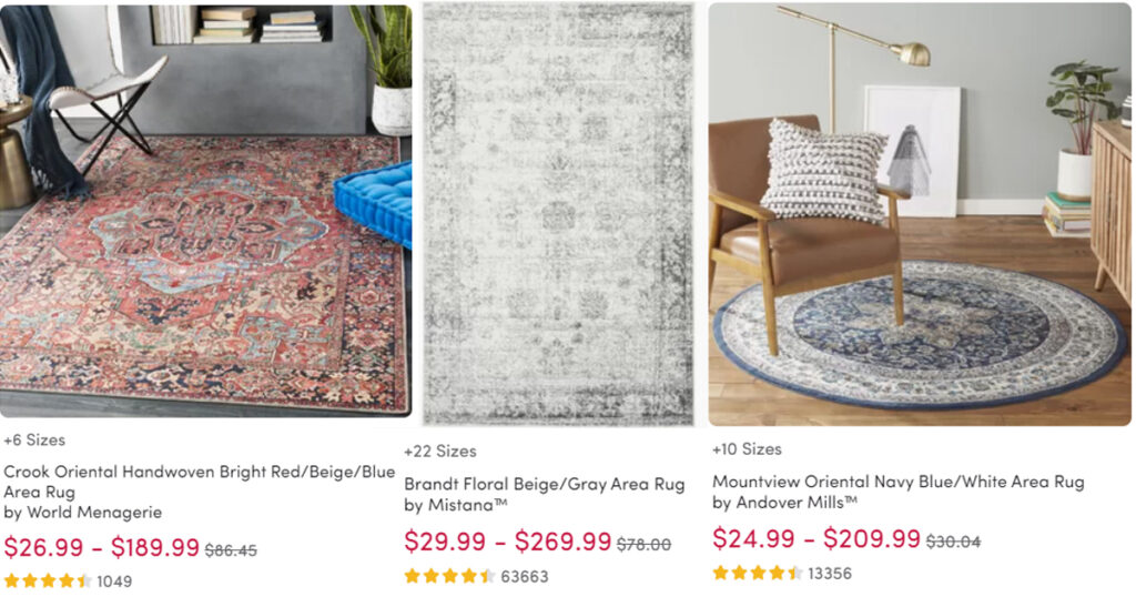 WayFair Area Rugs