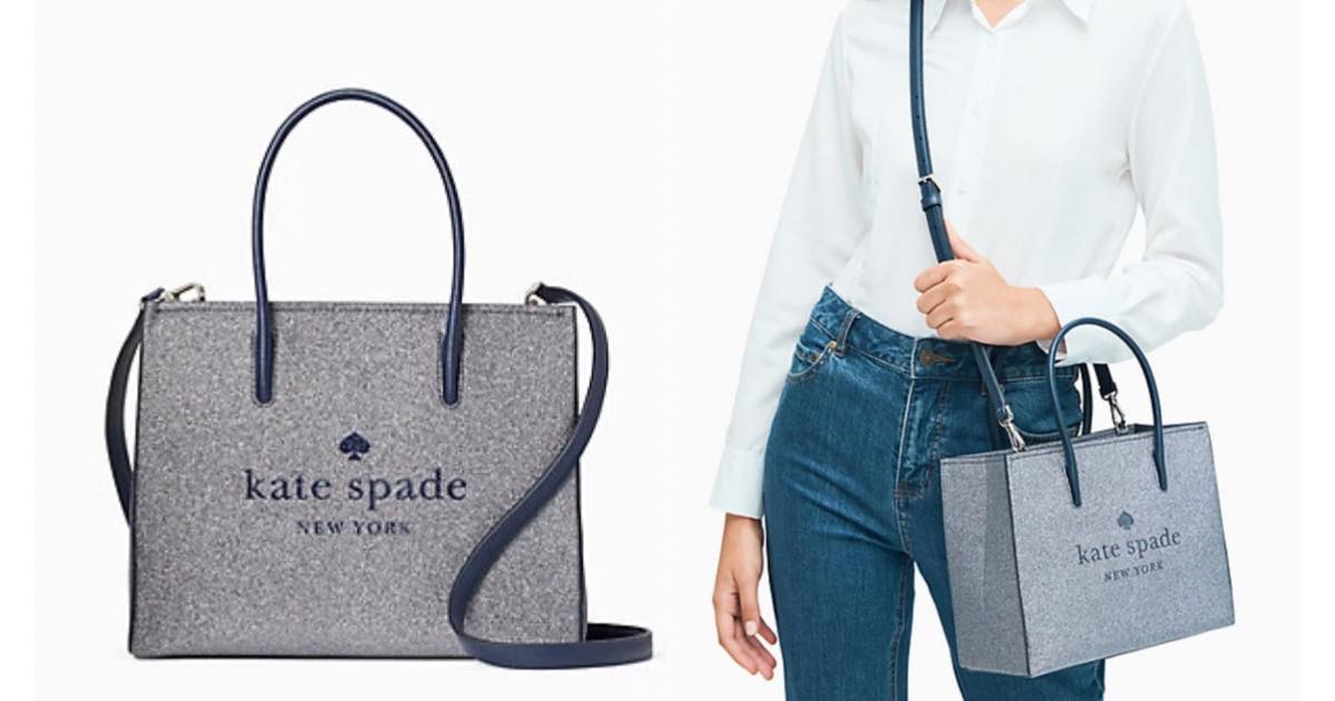 kate spade trista glitter shopper