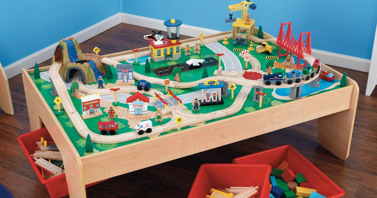 KidKraft Waterfall Mountain Train Set and Table