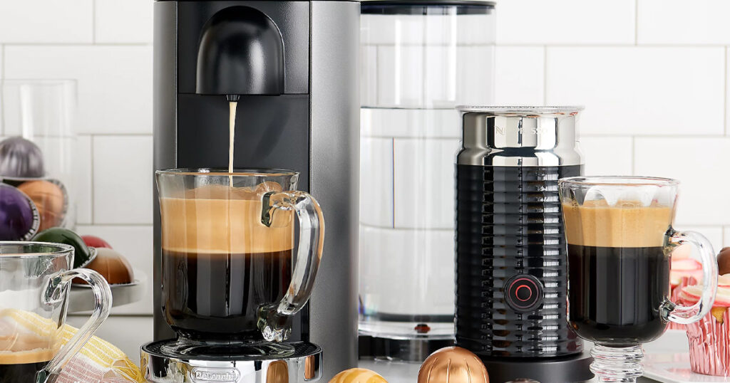 Nespresso VertuoPlus Deluxe Coffee Espresso Maker w Milk Frother