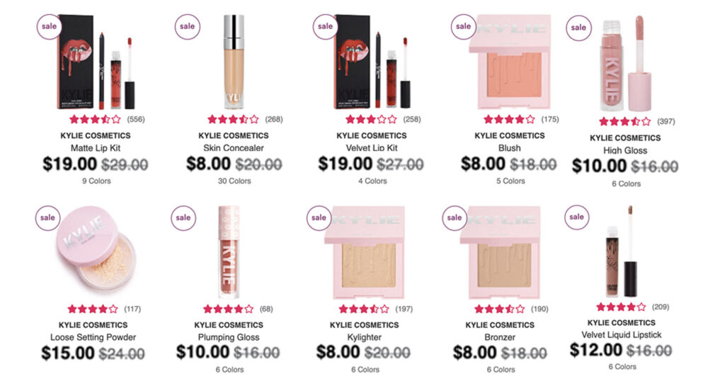 kylie cosmetics sale