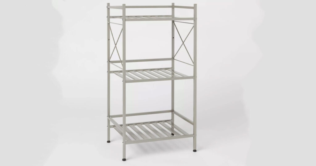 Tier Square Tube Decorative Storage Cabinet Threshold