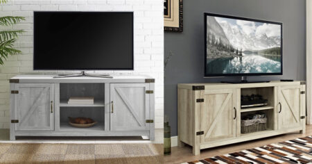 Modern Farmhouse Barn Door TV Stand