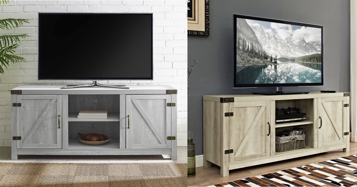 Modern Farmhouse Barn Door TV Stand