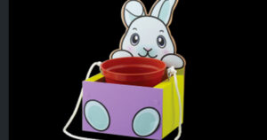 bunny hanging planter