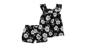 piece floral tee andshort set