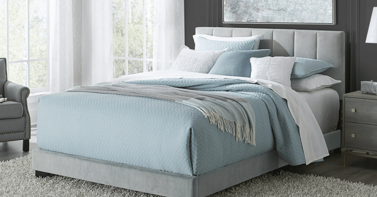 Queen upholstered bed