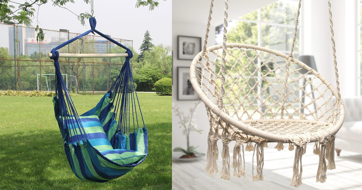 Sorbus Hanging Rope Hammock Chair Swing Seat