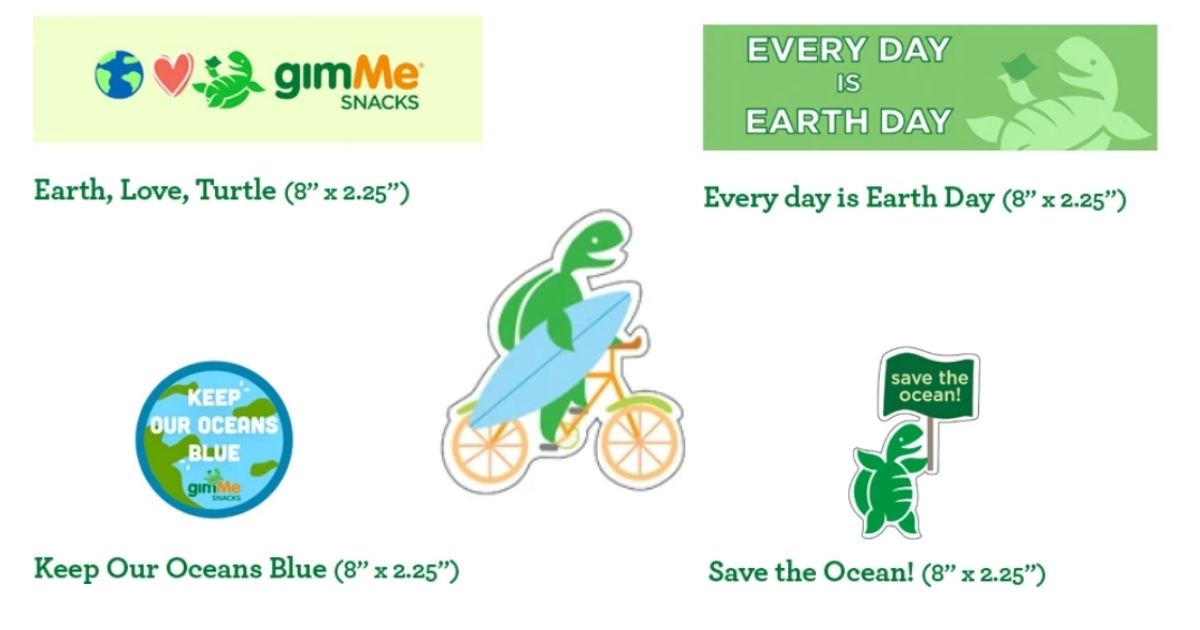 gimme snacks stickers earth day