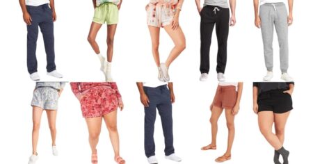 old navy fleece shorts and sweat sale