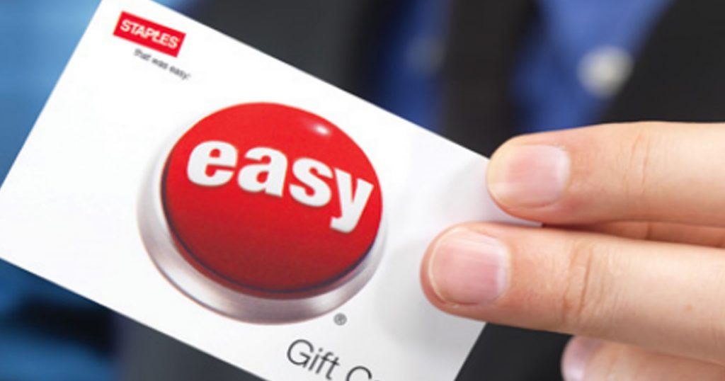 staples gift card x