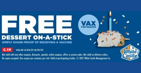 white castle free dessert