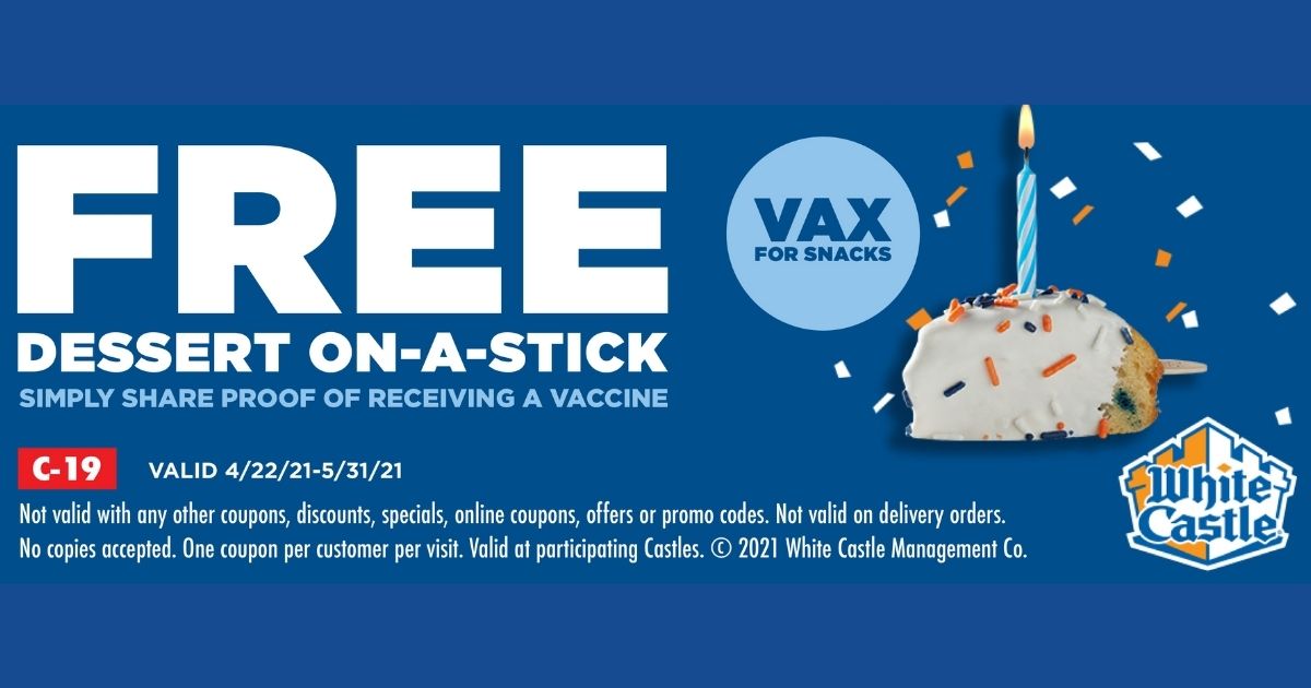 white castle free dessert