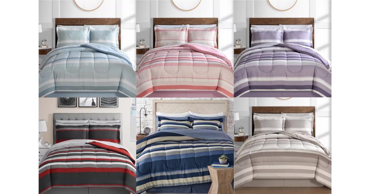 piece reversible comforter sets