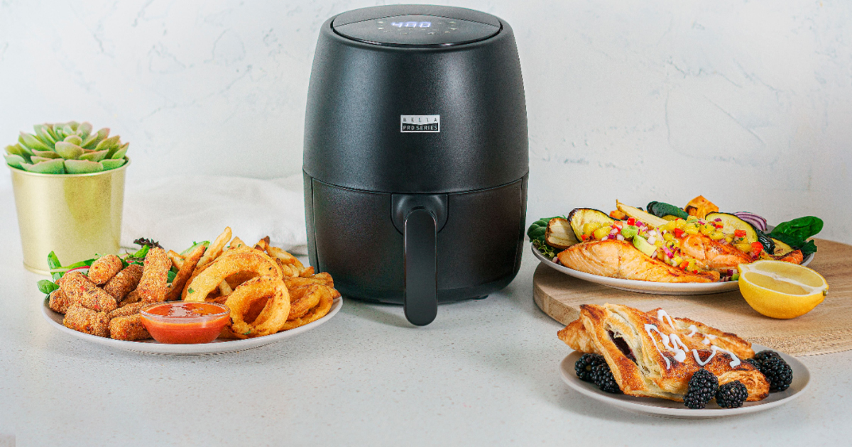 Bella Pro Series qt Touchscreen Air Fryer Black Matte