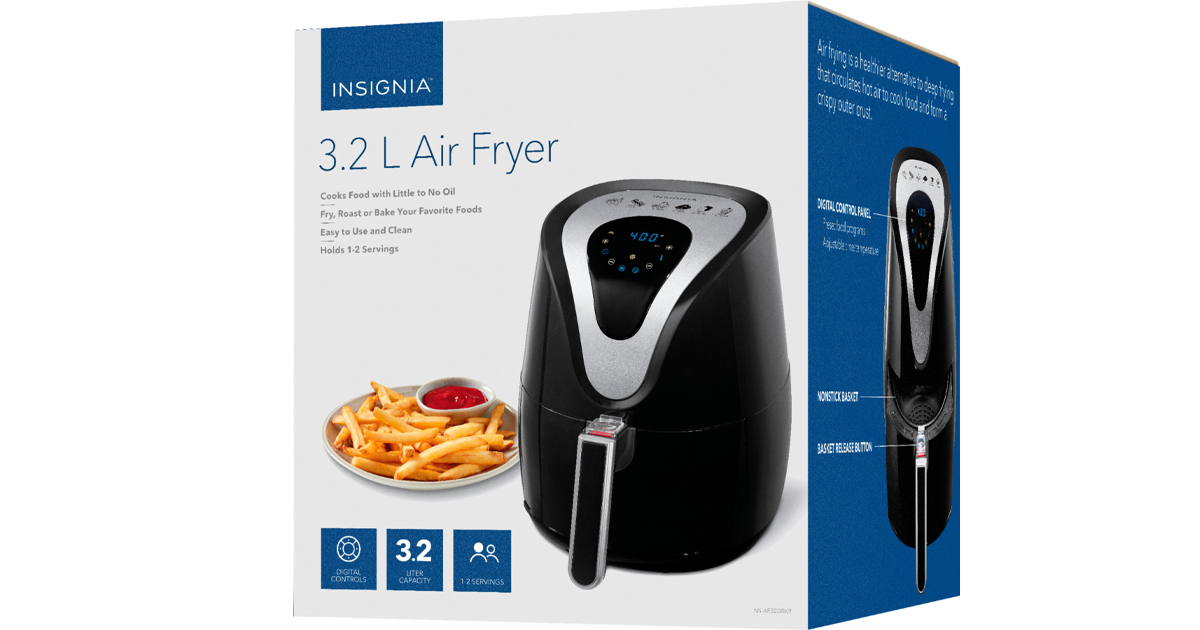 Insignia™ qt Digital Air Fryer Black