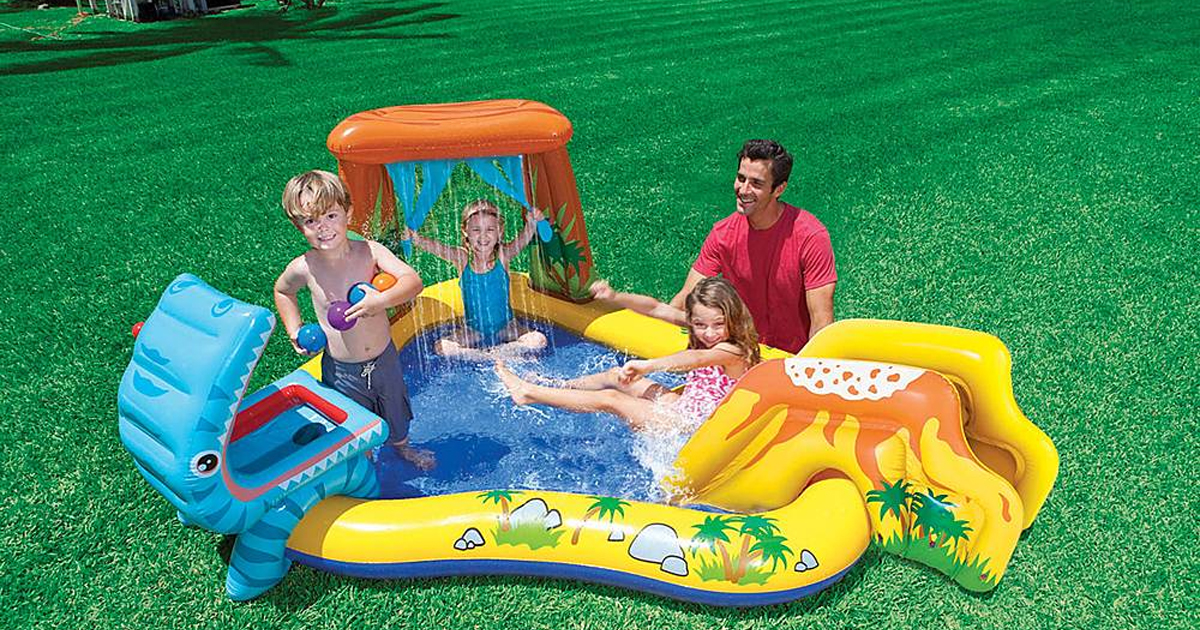 Intex Dinosaur Play Center Inflatable Kids Set Swimming Pool