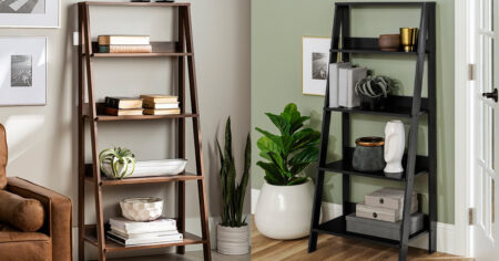 WALKER EDISON WOOD LADDER SHELF