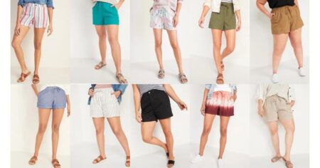 old navy linen blend shorts