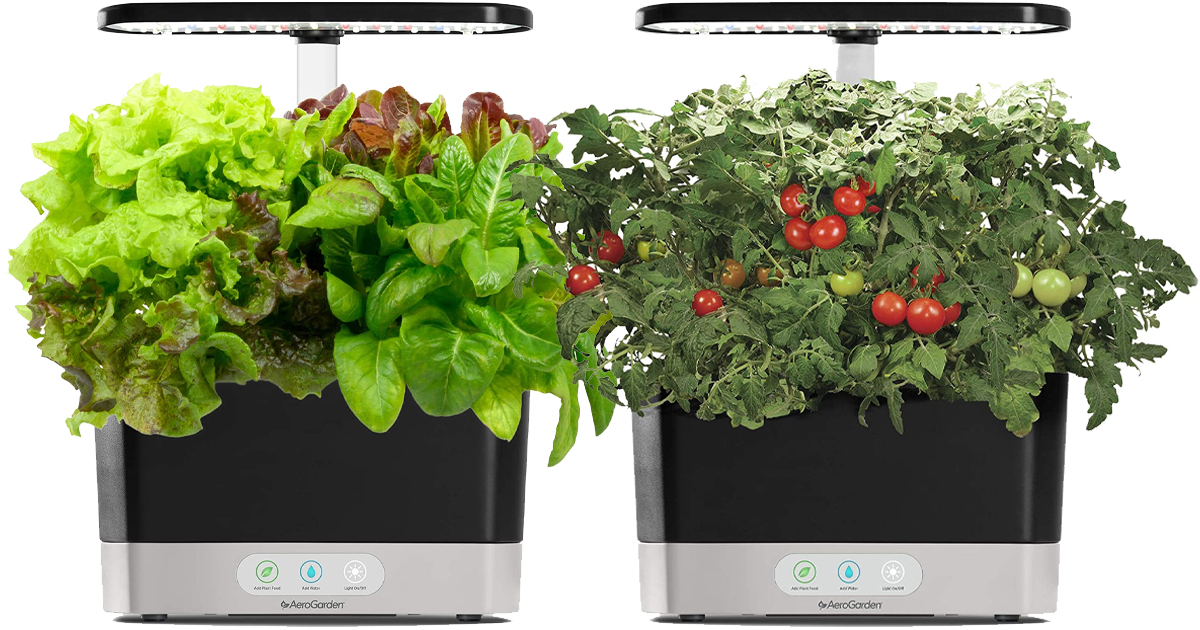 AeroGarden Black Harvest Indoor Hydroponic Garden