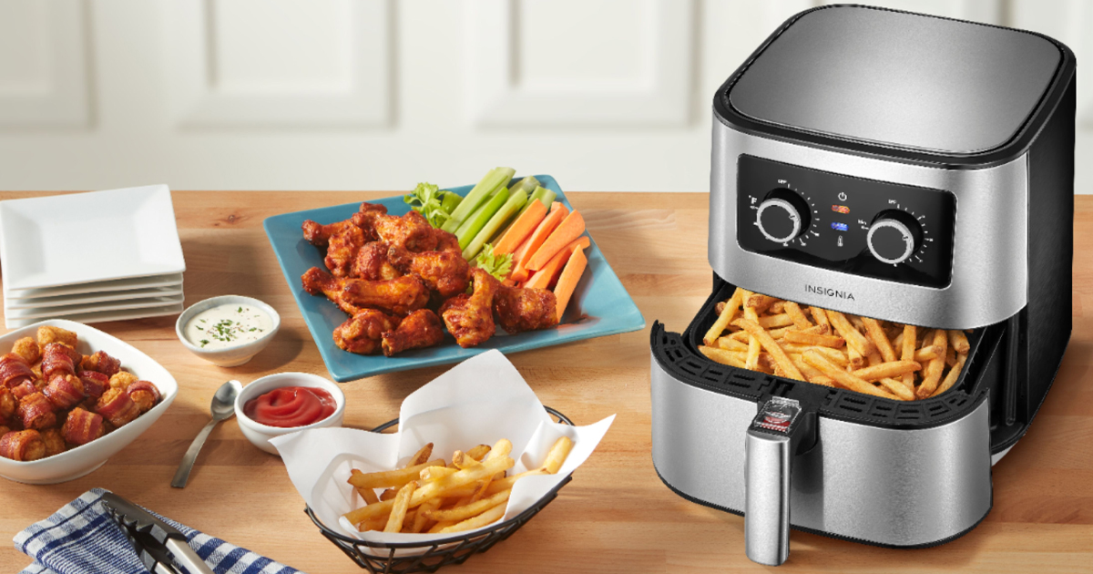 Insignia™ qt Analog Air Fryer Stainless Steel