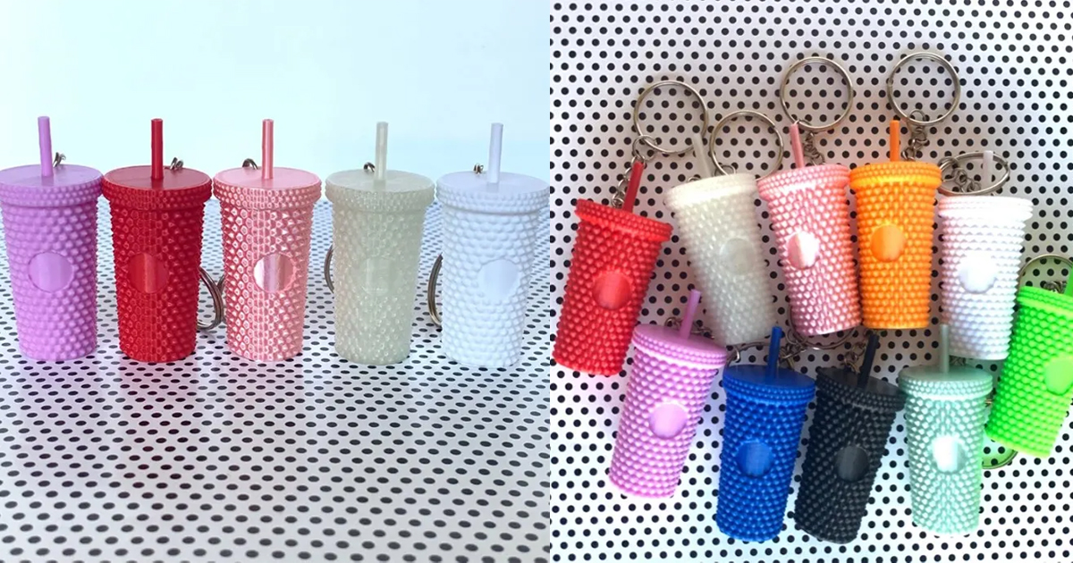 Mini Starbucks Inspired Tumbler Keychain