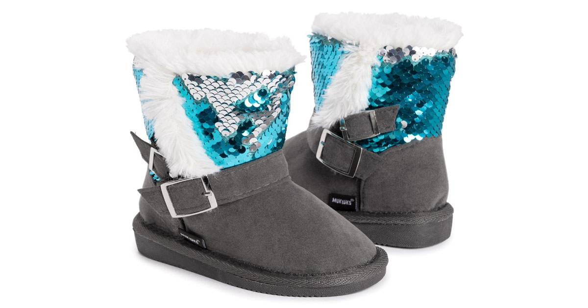 Muk Luks Gray Blue Alyx Boot Girls