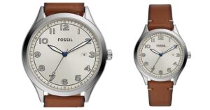 brown fossil watch