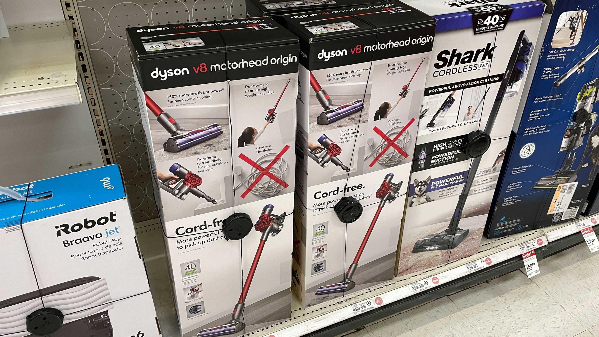 dyson v vacuum in store