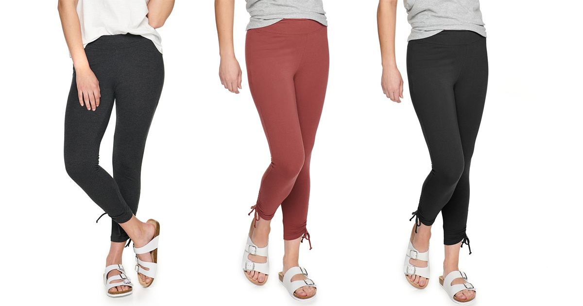 Womens cinch ankle leggings