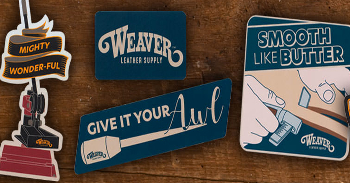weaver leather stickers