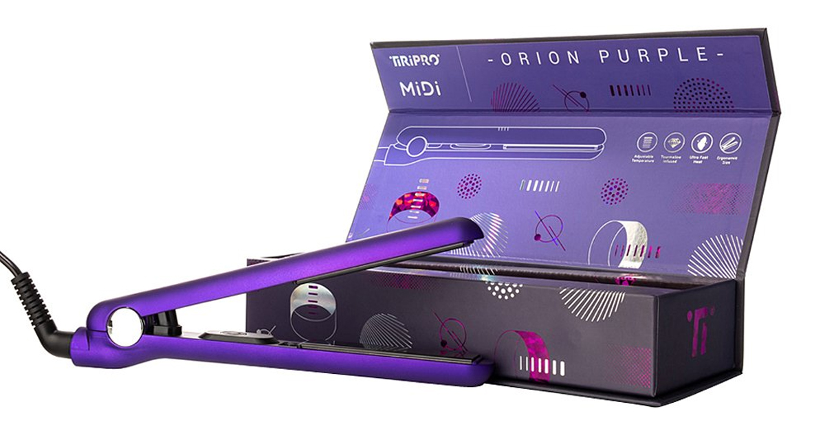 Orion Purple Midi Hybrid Flat Iron Tiri Pro