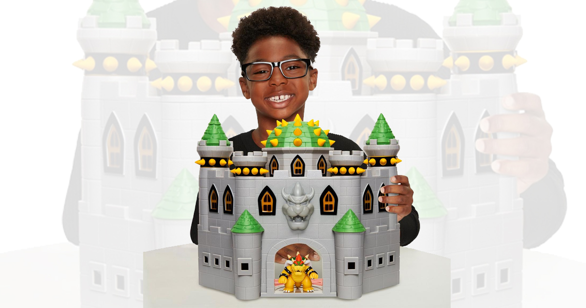 Super Mario Bros Deluxe Bowsers Castle Playset