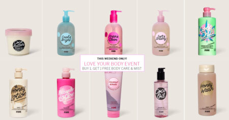 buy get free pink body care