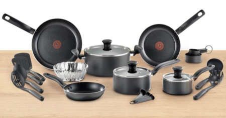t fal nonstick cookware set