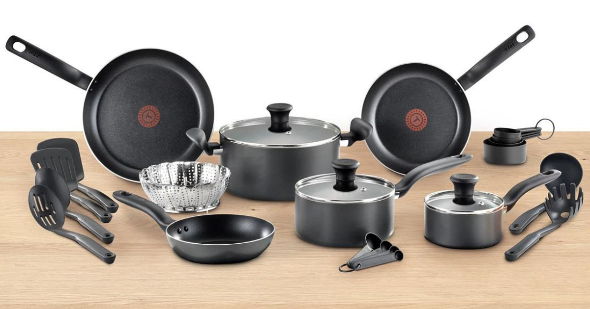 t fal nonstick cookware set
